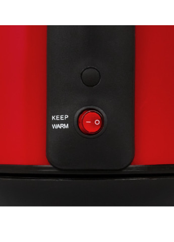 Чайник електричний нержавійка, цільна колба EH-318T на 1.8 л, функция "термопот" Erstech червоний