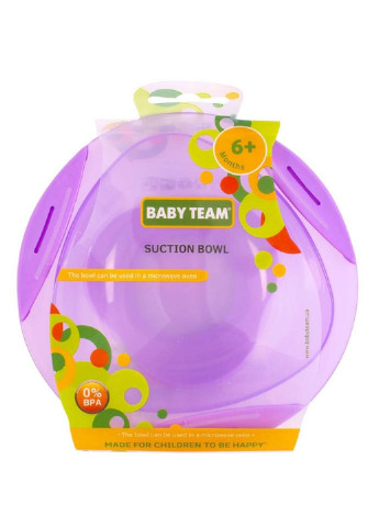 Набор детской посуды Тарелка на присоске, 280 мл Baby Team (252249700)