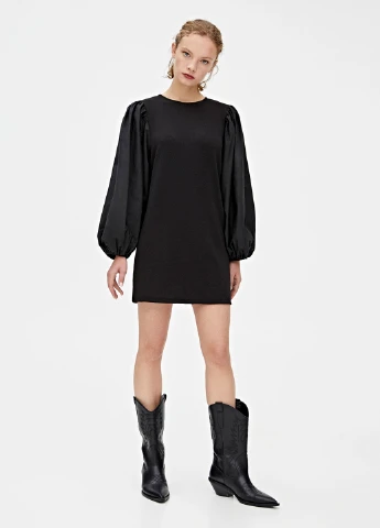 Черное кэжуал платье Pull & Bear однотонное
