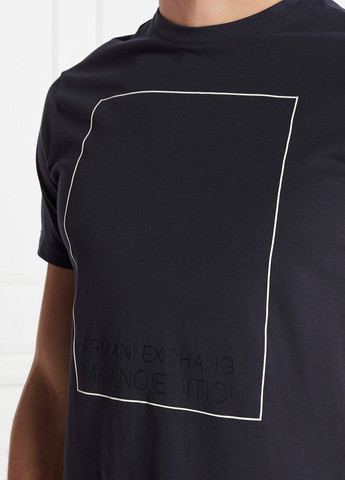 Темно-синяя футболка Armani Exchange