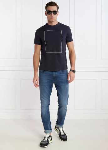 Темно-синяя футболка Armani Exchange