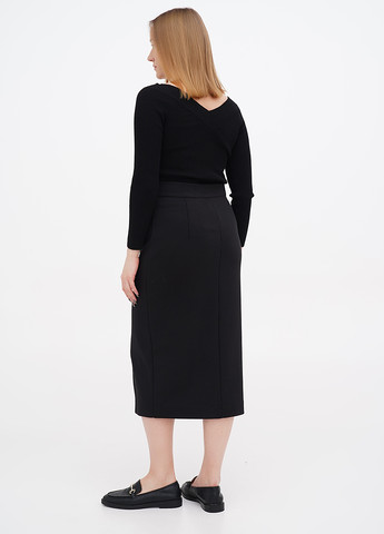 Черная кэжуал однотонная юбка Diana Gallesi карандаш