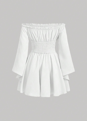 Темно-синій літній комплект (сукня, корсет) SHEIN