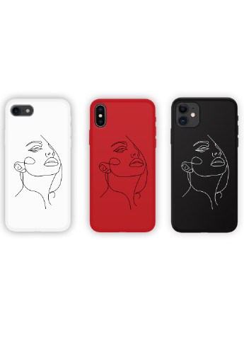 Чохол силіконовий Apple Iphone 8 Контурний мінімалізм (Contour minimalism) (6151-1359) MobiPrint (219778406)