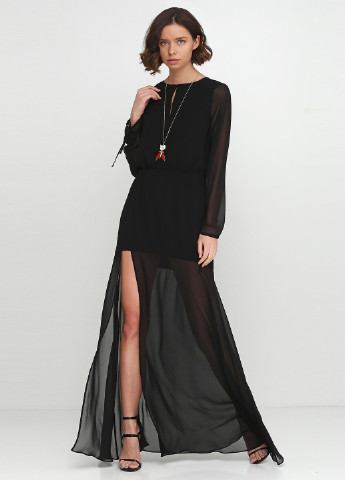 Чорна кежуал плаття, сукня на підкладі NUMERO 28 однотонна