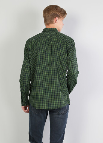 Зеленая кэжуал рубашка в клетку Colin's с длинным рукавом