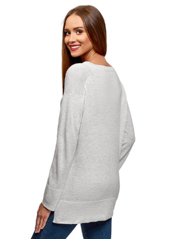 Светло-серый демисезонный пуловер пуловер Oodji