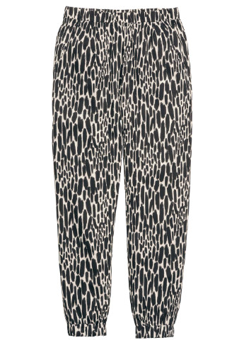 Черно-белые кэжуал летние прямые брюки H&M
