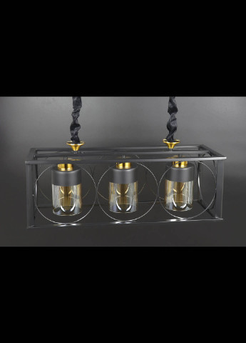 Люстра потолочная подвесная в стиле LOFT (лофт) 1137/3 Черный 35х24х62 см. Handmade (234540171)