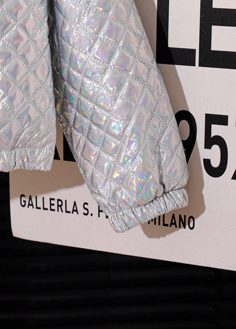 Серебристая демисезонная куртка куртка-лайнер SHEIN