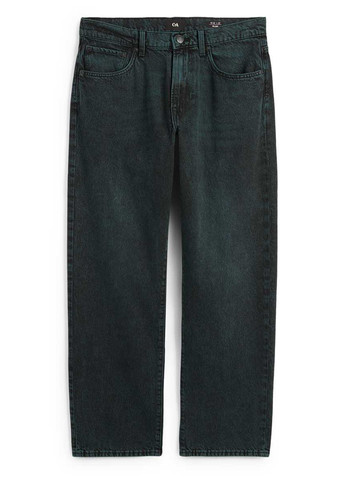 Темно-зеленые демисезонные прямые джинсы C&A