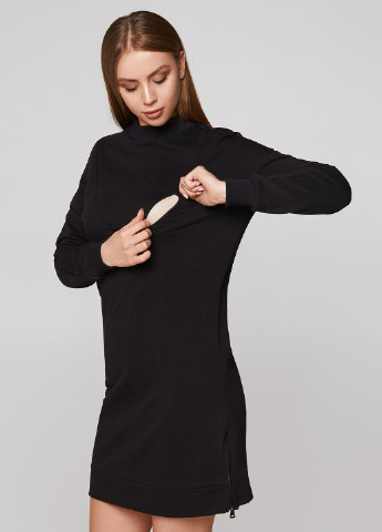 Темно-серое кэжуал платье для кормящих мам платье-свитер Lullababe однотонное