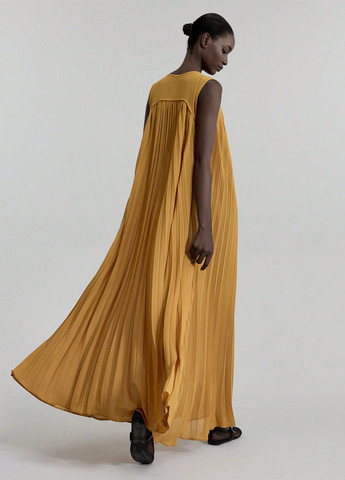 Гірчична святковий, вечірня сукня а-силует SHEIN однотонна