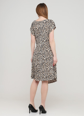 Коричнева кежуал сукня Signature леопардовий