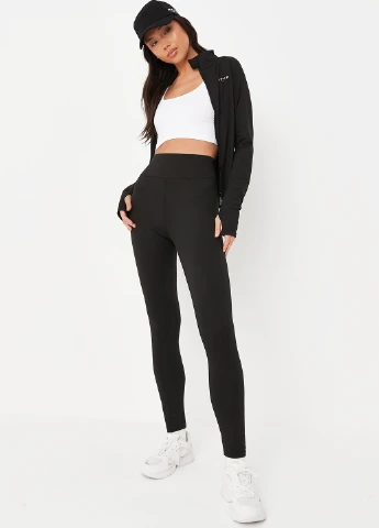 Черные демисезонные леггинсы Missguided