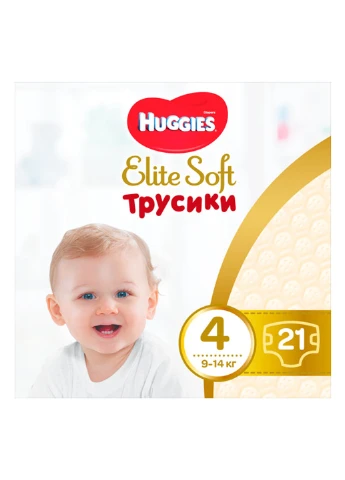 Трусики-подгузники Elite Soft Pants 4 (9-14 кг) 21 шт Huggies (248204693)