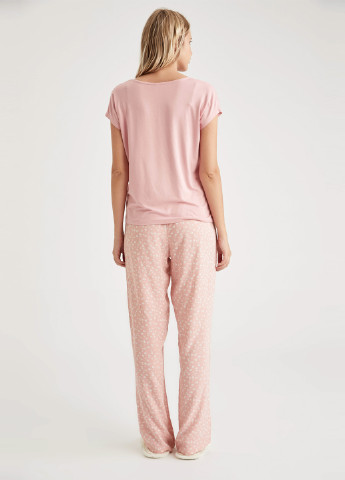 Розовый демисезонный комплект(реглан, брюки) DeFacto