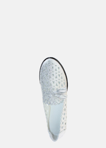 Женские балетки rv185 серебро Violetti | серебряные однотонные натуральная кожа (317432401)