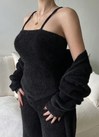 Костюм (кардиган, топ, брюки) SHEIN (338797619)