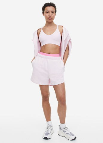 Светло-розовый топ бюстгальтер H&M без косточек полиамид