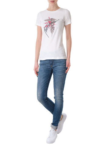 Біла літня футболка Trussardi Jeans