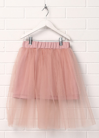 Розово-лиловая однотонная юбка Sasha клешированная