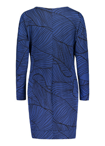 Синее кэжуал платье футляр NOSH с абстрактным узором