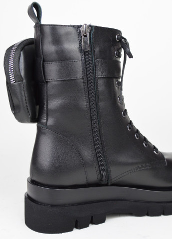 Черевики з кишенею чорна шкіра Molly Bessa (256549880)
