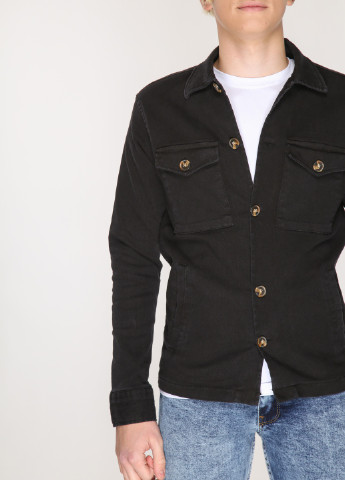 Чорна демісезонна куртка 18187 2xl чорний (2000904003563) Figo