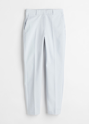 Белые кэжуал демисезонные зауженные, укороченные брюки H&M