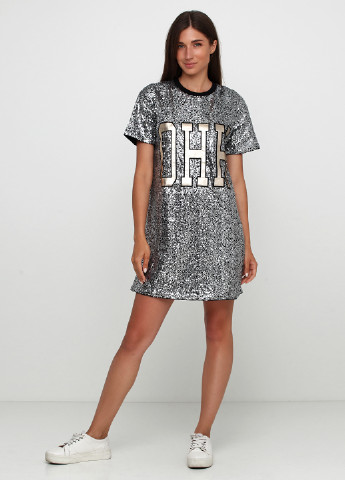 Сріблястий коктейльна сукня сукня-футболка H&M