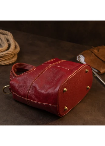 Жіноча шкіряна сумка на блискавці 25х27х5 см Vintage (252131131)