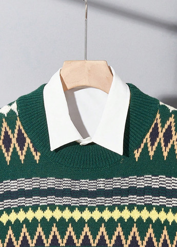 Зеленый демисезонный джемпер джемпер SHEIN