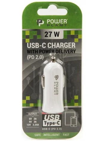 Зарядний пристрій 1 * Type-C, 12 ~ 24V DC, 5V 3A / 9V 3A / 12V 2.25A (SC230068) PowerPlant (216637945)