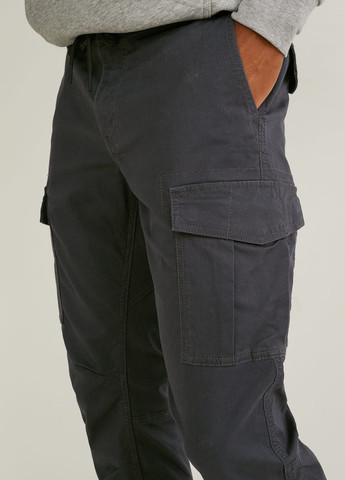 Серые кэжуал демисезонные карго брюки C&A