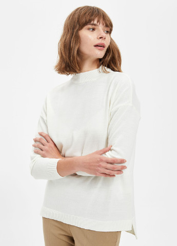 Білий демісезонний светр джемпер DeFacto