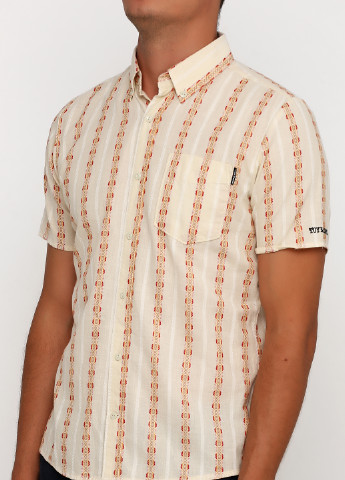 Светло-бежевая кэжуал рубашка с орнаментом Volcom