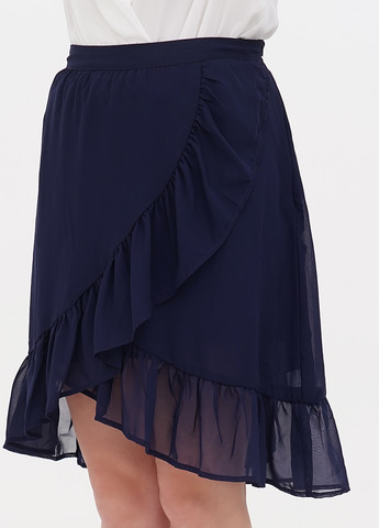 Темно-синяя кэжуал однотонная юбка Fair Lady