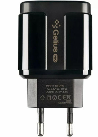 Зарядное устройство Pro Avangard GP-HC06 2USB 2.4A + Cable iPhone X Black (00000075587) Gelius (216637867)