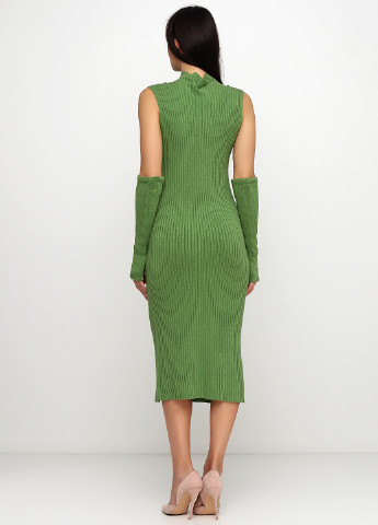 Зеленое кэжуал платье футляр My Wendy однотонное