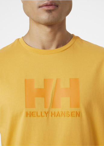 Желтая футболка 33979-364 Helly Hansen Logo T-shirt