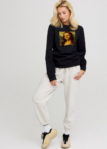 Чорний свитшот женский oversize /no flis/ YAPPI (254658791)