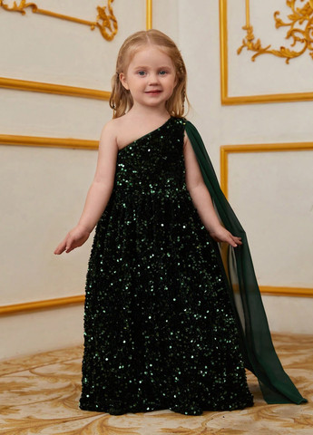 Темно-зелена сукня SHEIN (329546518)