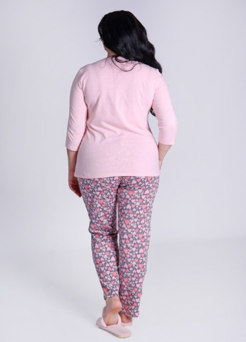 Рожевий жіноча піжама великих розмірів N.EL.