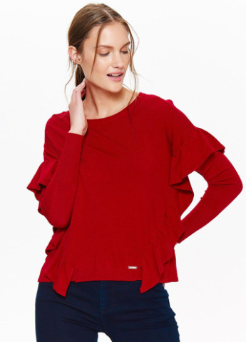 Красный демисезонный свитер Let's Shop