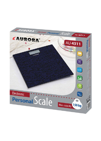 Весы напольные черный Aurora 4311au (137232678)