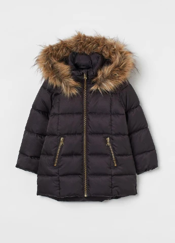 Чорна зимня куртка пуховик H&M