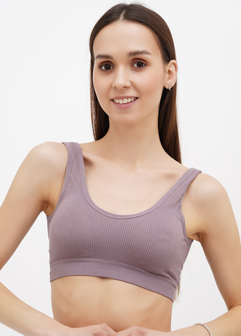 Сірий топ бюстгальтер Lumo без кісточок бавовна