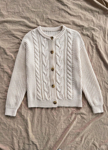 Кремовый демисезонный кардиган SHEIN