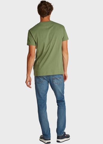 Оливковая футболка Tommy Jeans